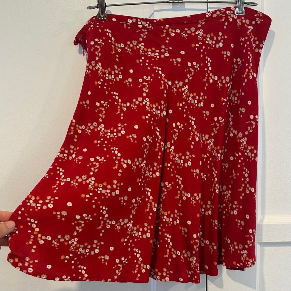 Vintage Gap Red Floral Skirt